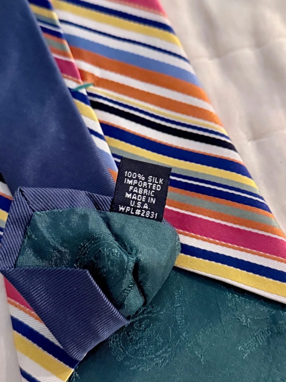 5 for $15 🌸 TOMMY HILFIGER | Multicolor Stripe 100% Silk Tie for Men